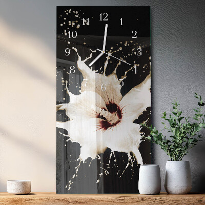 Vertical wall clock Flower