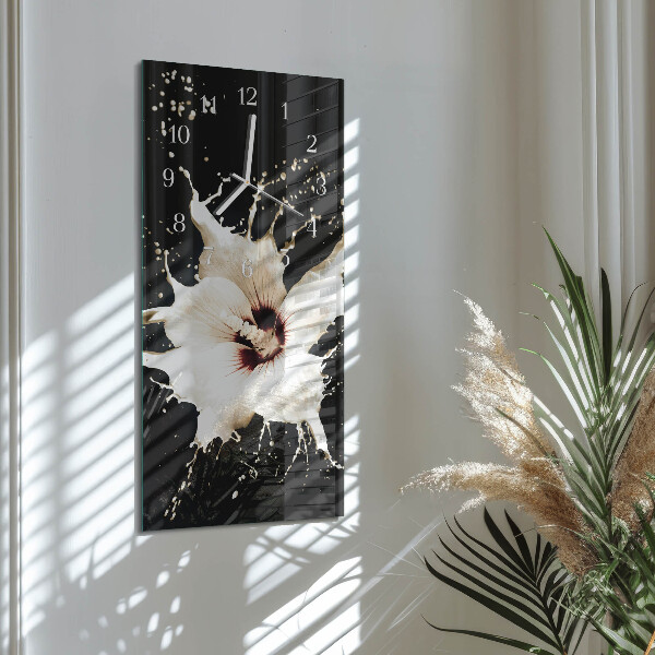 Vertical wall clock Flower