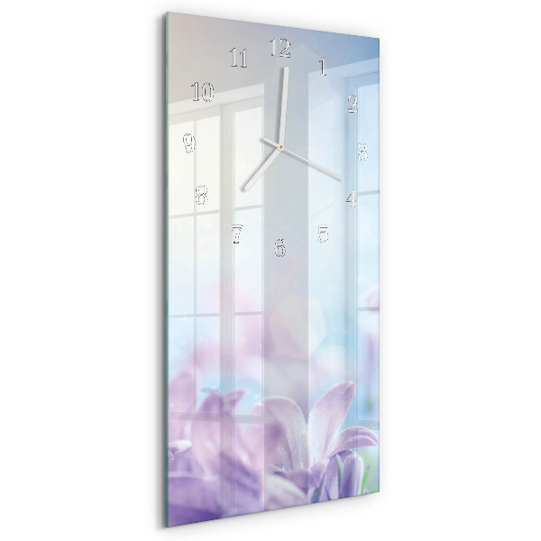 Vertical wall clock Purple