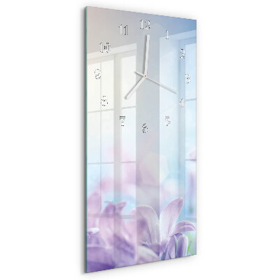 Vertical wall clock Purple