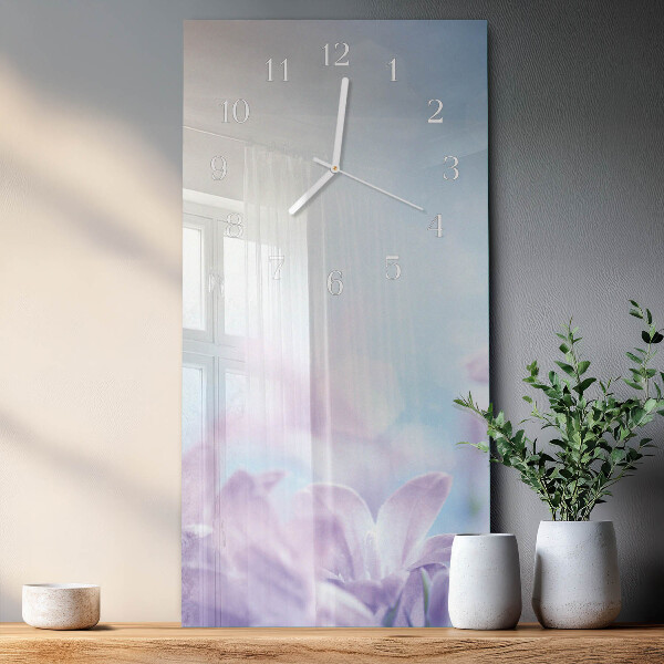 Vertical wall clock Purple