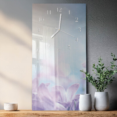 Vertical wall clock Purple
