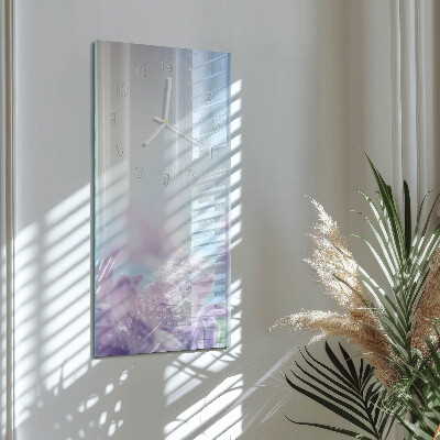 Vertical wall clock Purple