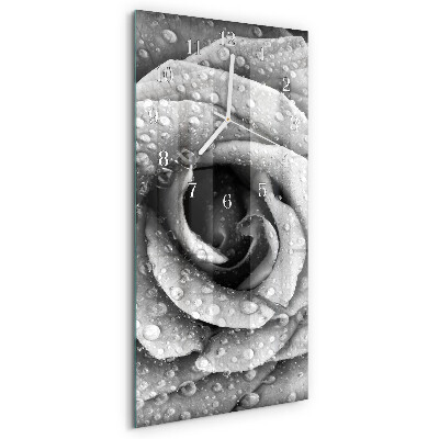 Vertical wall clock Rose