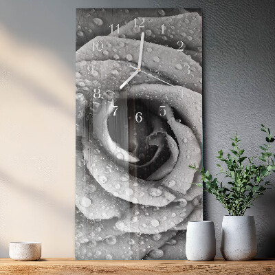 Vertical wall clock Rose