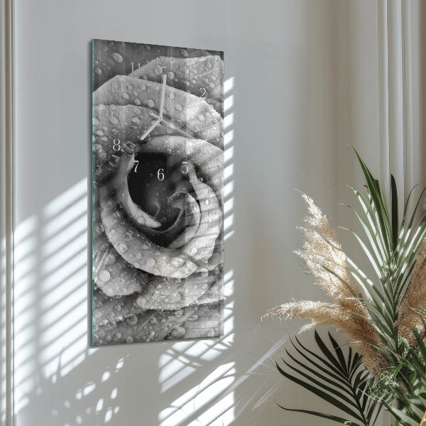Vertical wall clock Rose