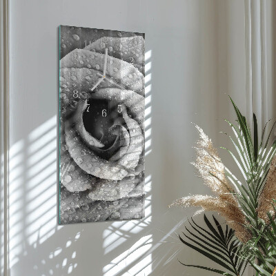 Vertical wall clock Rose