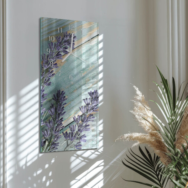 Vertical wall clock Lavender