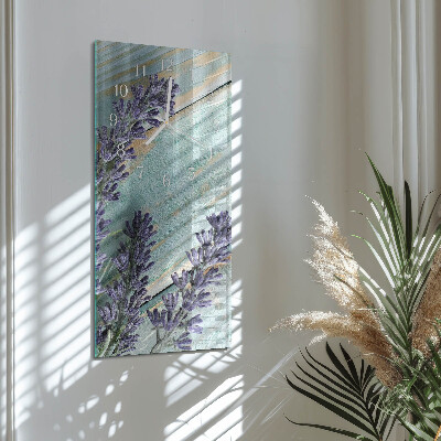 Vertical wall clock Lavender