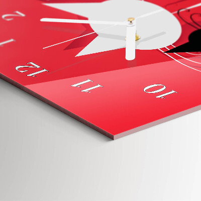 Vertical wall clock Cats