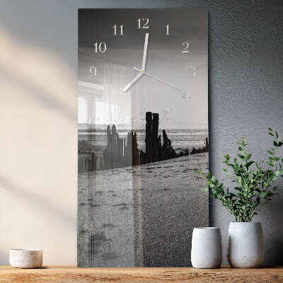 Vertical wall clock Beach
