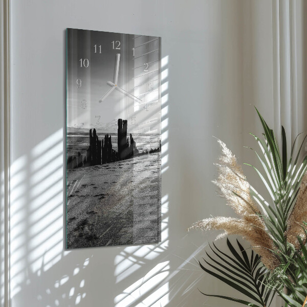 Vertical wall clock Beach