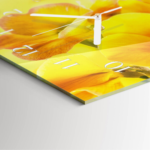 Vertical wall clock Flowers