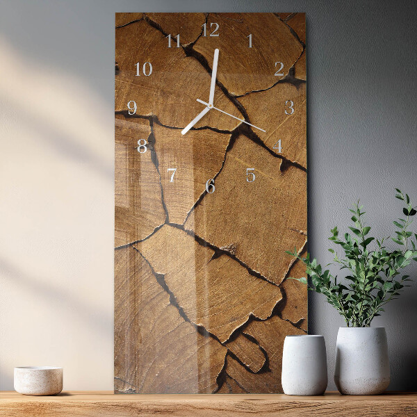 Vertical wall clock Wood Pattern