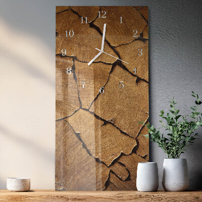 Vertical wall clock Wood Pattern