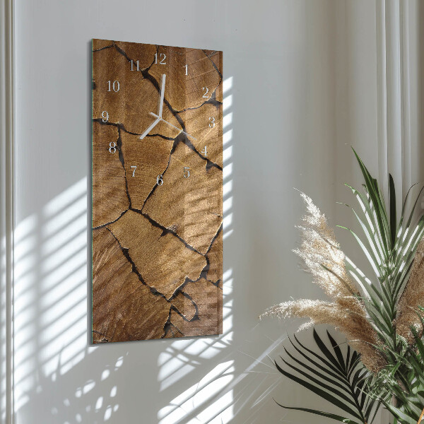 Vertical wall clock Wood Pattern