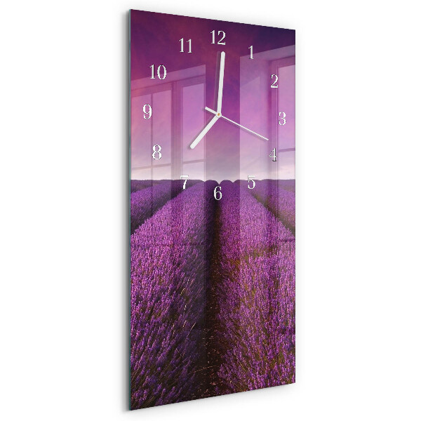 Vertical wall clock Lavender Field