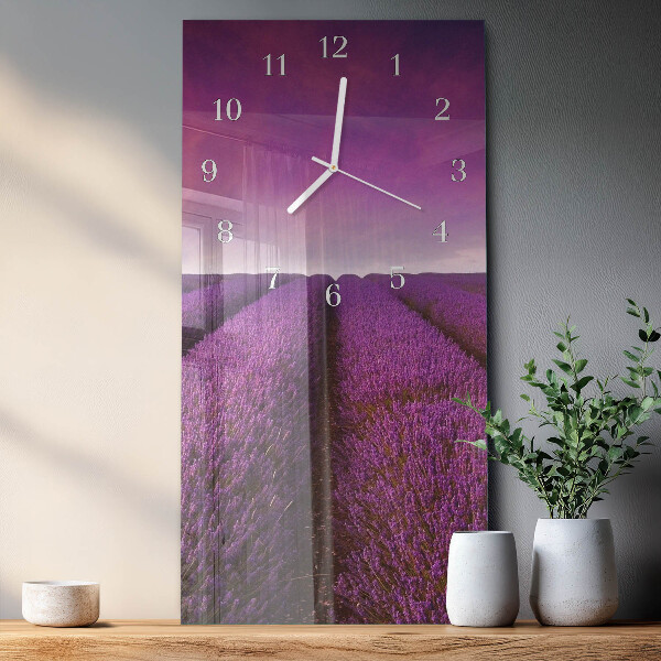 Vertical wall clock Lavender Field