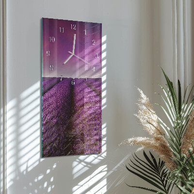 Vertical wall clock Lavender Field