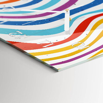 Vertical wall clock Waves