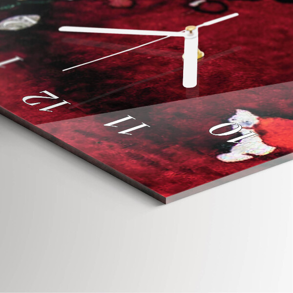 Vertical wall clock Stains
