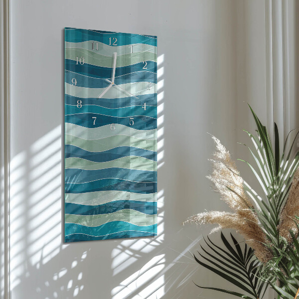 Vertical wall clock Waves