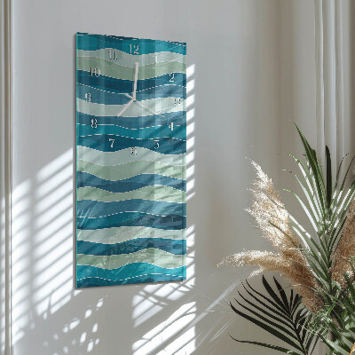 Vertical wall clock Waves