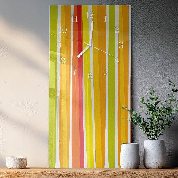 Vertical wall clock Stripes