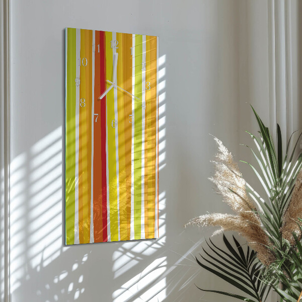 Vertical wall clock Stripes