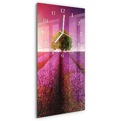 Vertical wall clock Lavender Tree