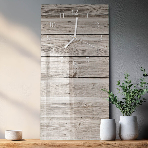Vertical wall clock Wooden Strips