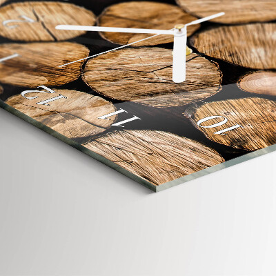 Vertical wall clock Wooden Beams