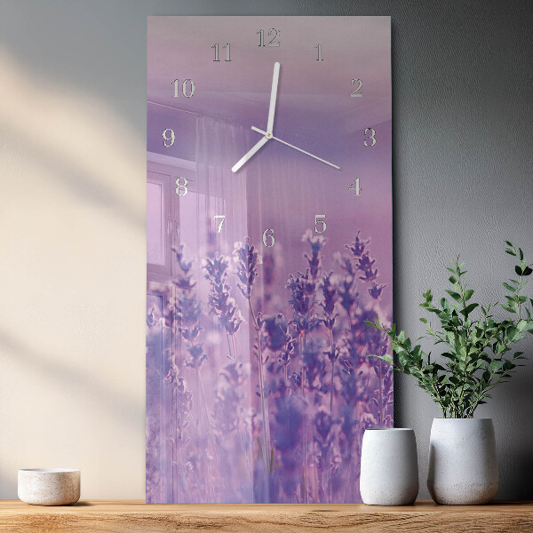 Vertical wall clock Lavender