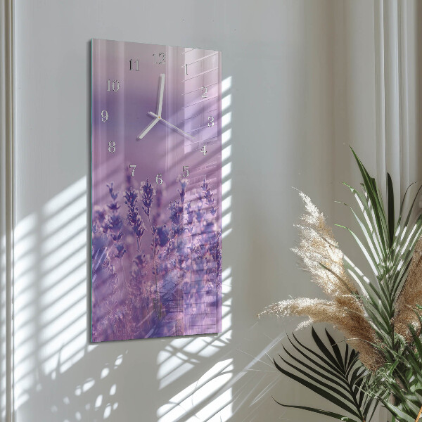 Vertical wall clock Lavender