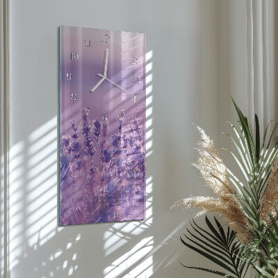Vertical wall clock Lavender
