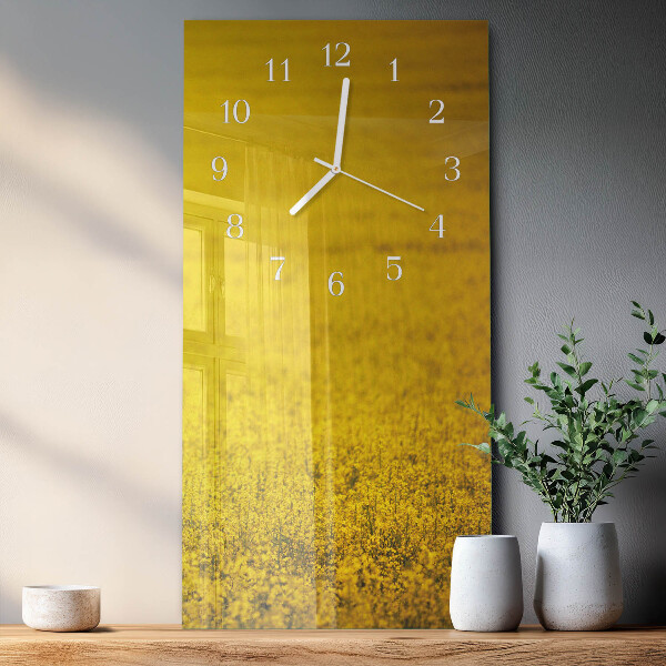 Vertical wall clock Field of Flowers