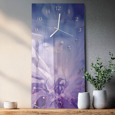 Vertical wall clock Flower