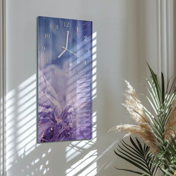Vertical wall clock Flower