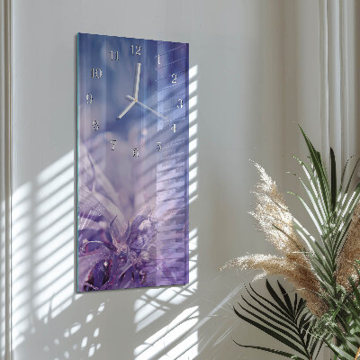 Vertical wall clock Flower