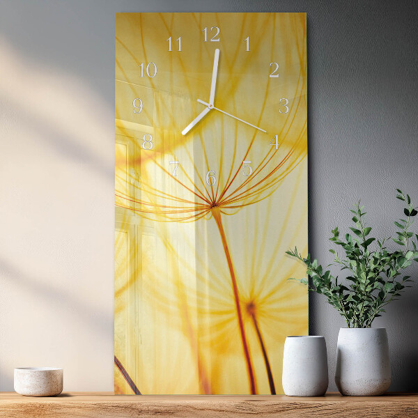 Vertical wall clock Flower