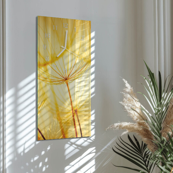 Vertical wall clock Flower