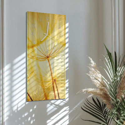 Vertical wall clock Flower