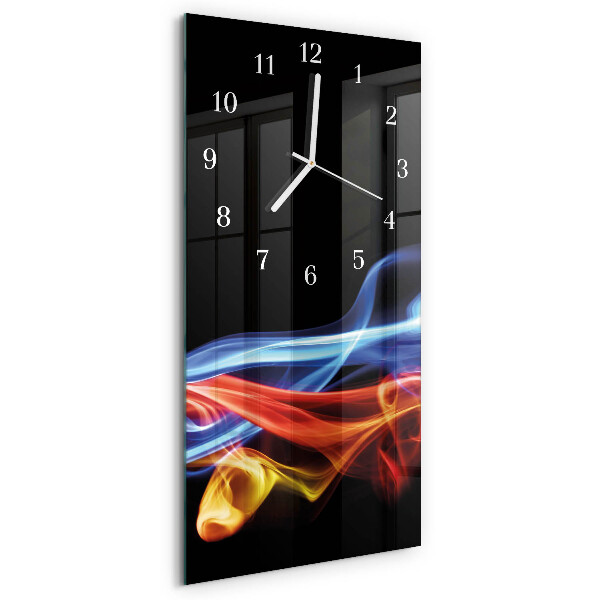 Vertical wall clock Abstract Smoke