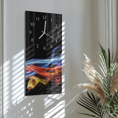 Vertical wall clock Abstract Smoke