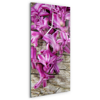 Vertical wall clock Flowers