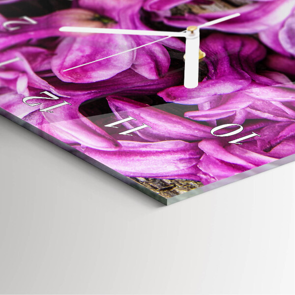 Vertical wall clock Flowers