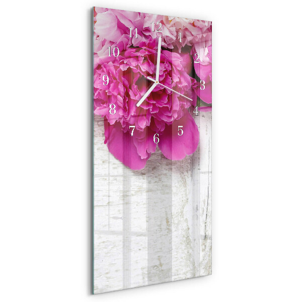 Vertical wall clock Peony