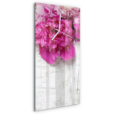 Vertical wall clock Peony
