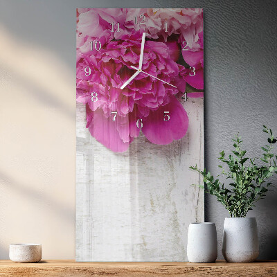 Vertical wall clock Peony