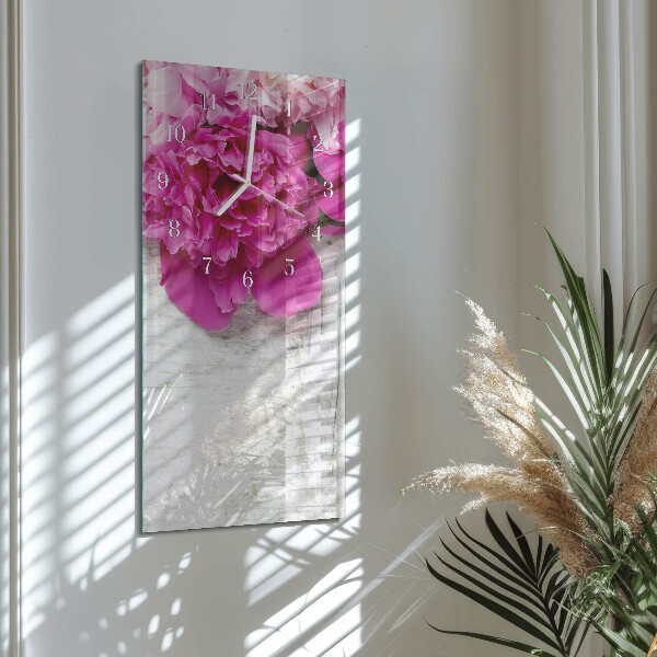 Vertical wall clock Peony